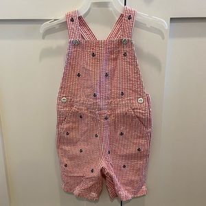 Ralph Lauren Seersucker Overalls with Anchors
